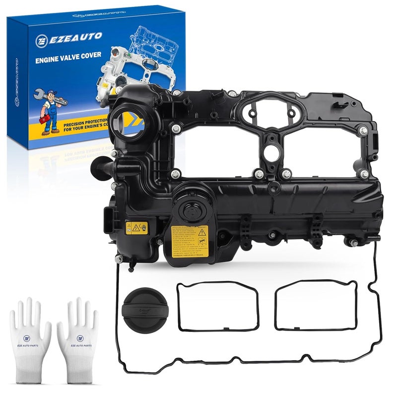 E EZEXPREZE Ezexpreze 2.0L Turbo N20 Engine Valve Cover with Oil Filler Cap & Gasket & Bolts Compatible with 2012-2018 BMW 228i 320i 328i 428i 528i X1 X3 X4 X5 Z4 (Included GT/xDrive) - Image 1